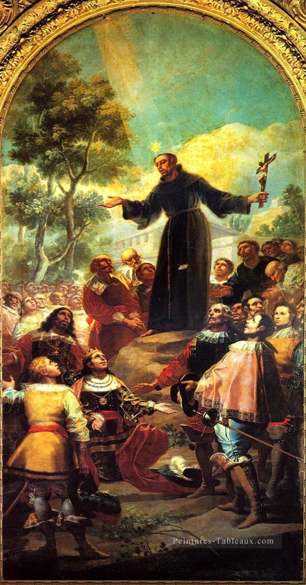 Saint Bernardin de Sienne prêchant à Alphonse V d’Aragon Francisco de Goya Peintures à l'huile